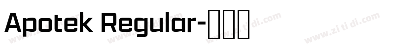 Apotek Regular字体转换